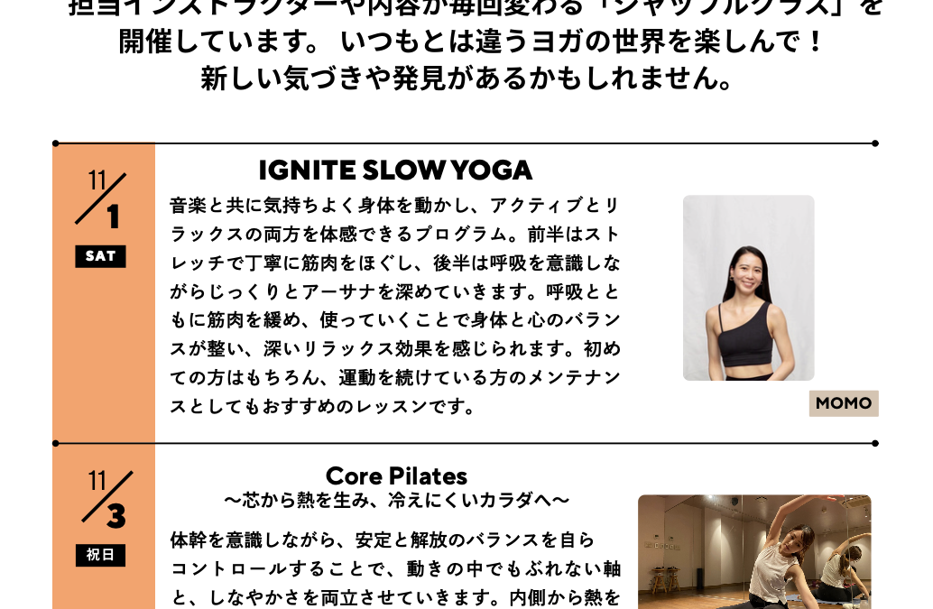 11月代行情報・シャッフルクラス